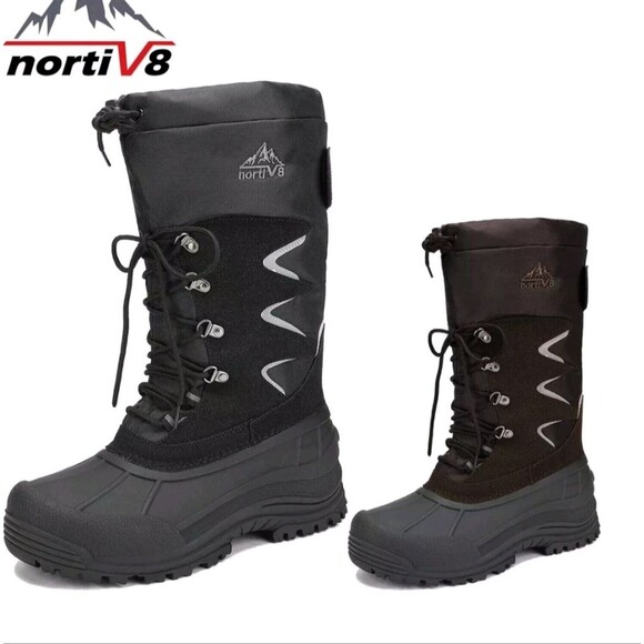 NORTIV 8 Mens Snow Boots Insulated Waterproof Heavy Duty Thermolite Boots SZ 13 - Picture 1 of 10